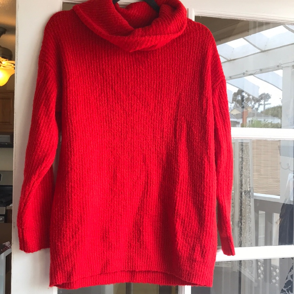 Red Turtleneck Sweater